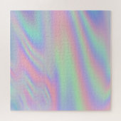 Muntgroene Roze Iriserende Regenboog Ombre Legpuzzel (Horizontaal)
