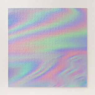 Muntgroene Roze Iriserende Regenboog Ombre Legpuzzel