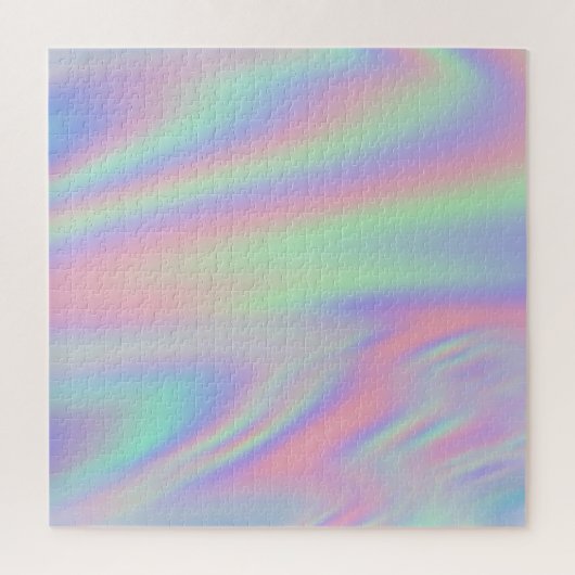 Muntgroene Roze Iriserende Regenboog Ombre Legpuzzel (Verticaal)