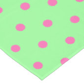 Muntgroene Roze Stippen Tafelkleed (Gekanteld)