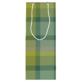 Muntgroene ruit wijn cadeautas (Achterkant)