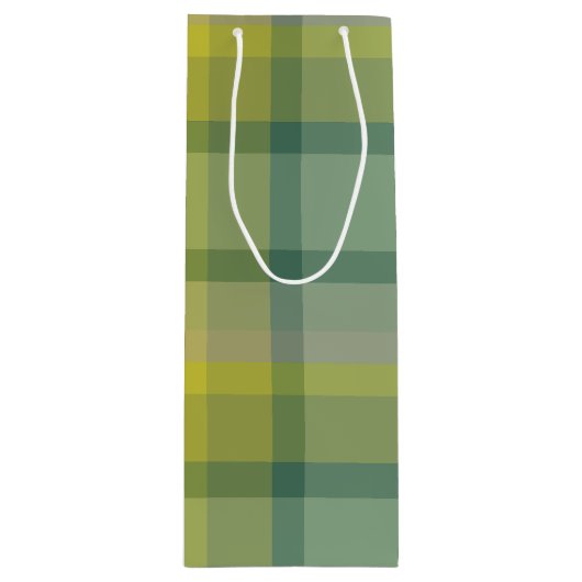 Muntgroene ruit wijn cadeautas (Voorkant)