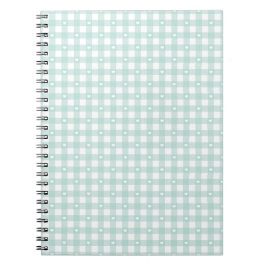 Muntgroene ruiten notitieboek