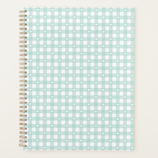 Muntgroene ruiten planner (Voorkant)