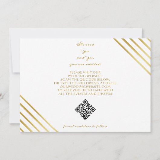 Muntgroene simpele script twee fotogalerij QR CODE Save The Date (Achterkant)