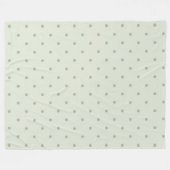 Muntgroene Stippen Fleece Deken (Voorkant (Horizontaal))