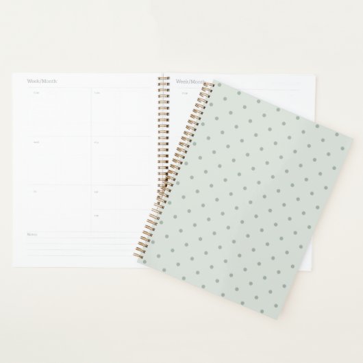 Muntgroene Stippen Planner (Display)