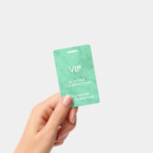 Muntgroene Tie Dye VIP Festivalidentiteit Badge (Handheld)