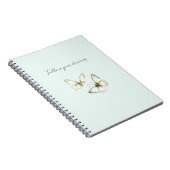 Muntgroene witte vlinders notitieboek (Rechterzijde)