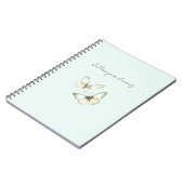 Muntgroene witte vlinders notitieboek (Linkerzijde)