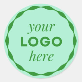 Muntgroene Zakelijke Logo Schaal Cirkel Sticker