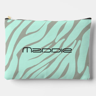 Muntgroene zebra strepenpatroon etui
