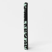 Muntgroene zwart luipaardprint Case-Mate iPhone case (Achterkant/links)