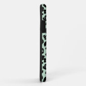 Muntgroene zwart luipaardprint Case-Mate iPhone case (Achterkant/rechts)