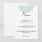 Muntige succulent. Eenvoudige bloemige cactus brui Menu (Voorkant / Achterkant)