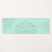 Muntige Teal Sierlijke Moderne Mandala Met Initial Yogamat (Voorkant (horizontaal))