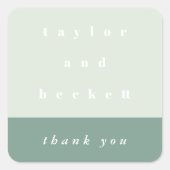 Muntkleurig Blok Aangepaste Dankjewelsticker Vierkante Sticker (Voorkant)