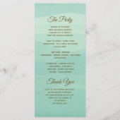 Muntkleurige Trouwprogramma Foto Programmakaart (Achterkant)