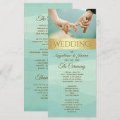 Muntkleurige Trouwprogramma Foto Programmakaart (Voorkant / Achterkant)