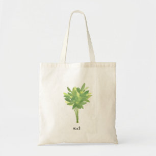 Muntkruiden botanische tuin vintage aquarel tote bag