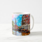 Müntoren. Amsterdam. Nederland. Koffiemok (Voorkant rechts)