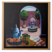 Muntthee, Marokkaanse binnenplaats Tegeltje (Voorkant)