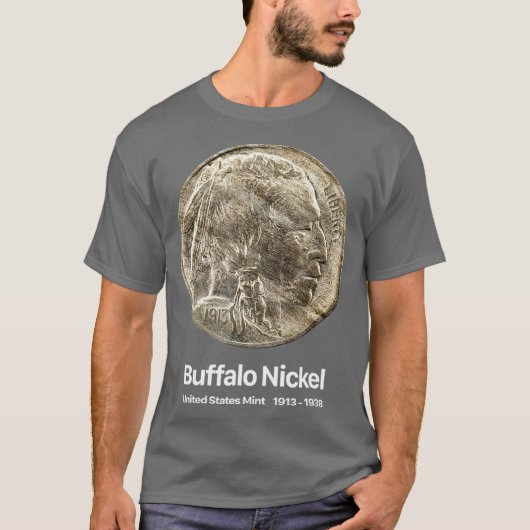 Muntverzamelaar Buffalo nikkel T-shirt (Voorkant)