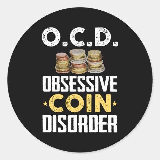 Muntverzamelaar voor munten ronde sticker (Voorkant)