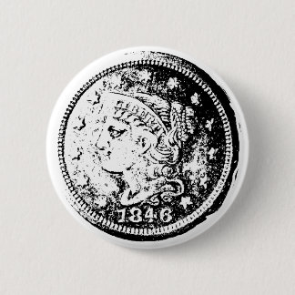 Muntverzamelaars spinnen badge, numismatische cade ronde button 5,7 cm