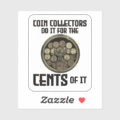 muntverzamelaarster numismaticus sticker (Vel)
