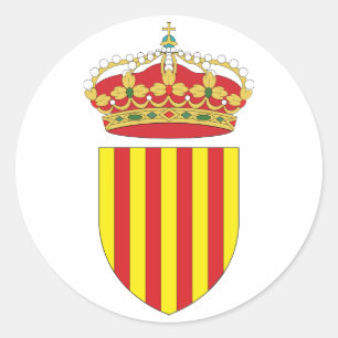 Muntwaren Cataluña Officiële Spanje heraldry Sym Ronde Sticker