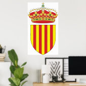 Muntwaren Cataluña Officiële Spanje heraldry Symbo Poster (Thuiskantoor)