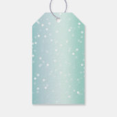 Muntwit Bokeh Stippen Strik Cupcake Kerstmis Cadeaulabel (Achterkant)