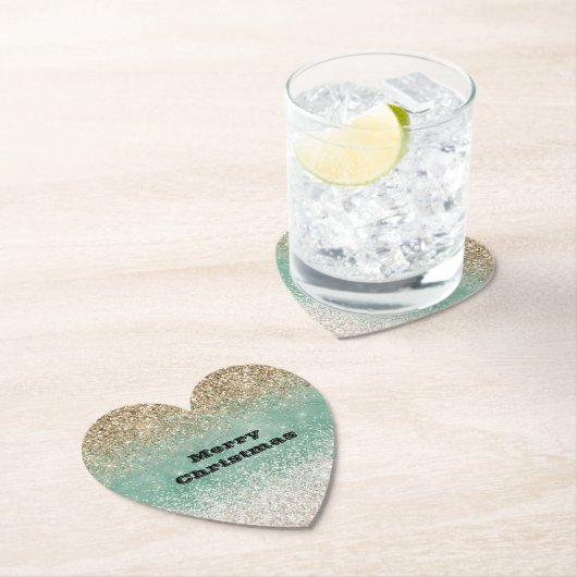Muntwit Glam Goud Glitter Kartonnen Onderzetters (Insitu)