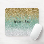 Muntwit Glam Goud Glitter Muismat (Met muis)