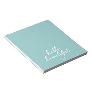 Muntwit Hallo Mooi Inspirerend Hart Notitieblok