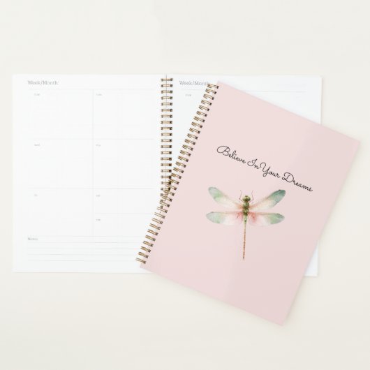Muntwit Roze Libel Planner (Display)