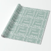 Muntwit Vrede Liefde Kerstmis Cadeaupapier (Uitgerold)