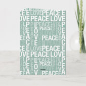 Muntwit Vrede Liefde Kerstmis Kaart (Achterkant)