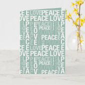 Muntwit Vrede Liefde Kerstmis Kaart (Gele Bloem)