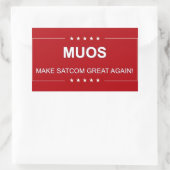 MUOS: MAAK SATCOM WEER GEWELDIG RECHTHOEKIGE STICKER (Tas)