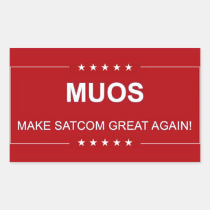 MUOS: MAAK SATCOM WEER GEWELDIG RECHTHOEKIGE STICKER