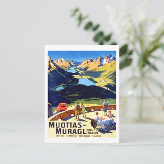 Muottas Muragl berglandschap, Zwitserland Briefkaart (Staand voorkant)