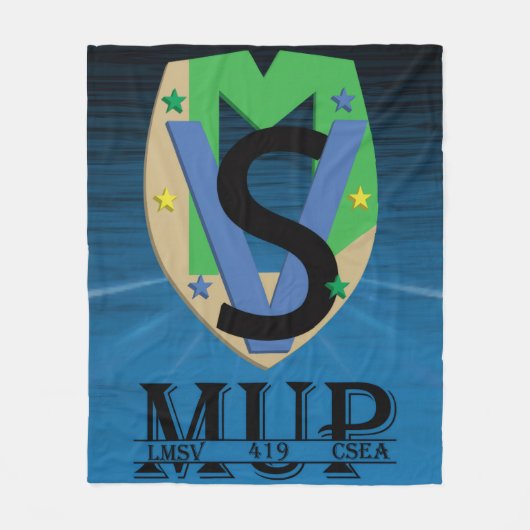 Mup Line Logo Dekbed Fleece Deken (Voorkant)