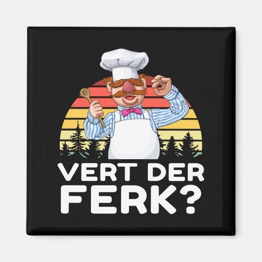 Muppet Show Swedish Chef Expletive New Funny Stic  Magneet (Voorkant)