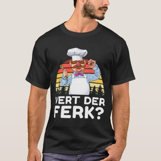 Muppet Show Swedish Chef Expletive New Funny Stic T-shirt (Voorkant)