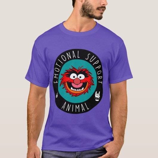 Muppets Animal Emotional Support Animal Drummer vi T-shirt (Voorkant)