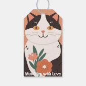 Mur-Mur with Love Custom Cute Happy Cat Cadeaulabel (Achterkant)