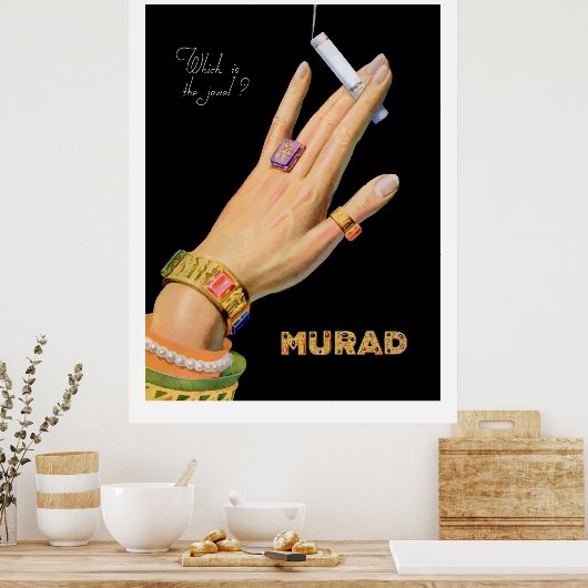 MURAD ( advertenties van 1920) Poster (Keuken)