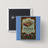 Murad Cigaretten Vierkante Button 5,1 Cm (Voorkant /achterkant)